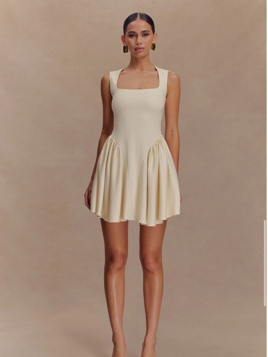 Meshki Dresses & Skirts - Meshki Sharon Sleeveless Square Neck Cream Dress